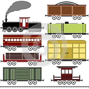 Steam Locomotive Train Set