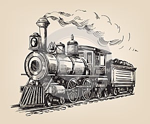 Steam locomotive vector