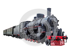 Steam locomotive with wagons