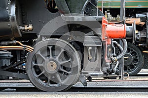 Steam locomotive wheels detail