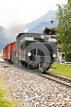 Steam locomotive - Zillertal Bahn - in Austria