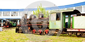 steam locomotives in depot, Kostolac, Serbia