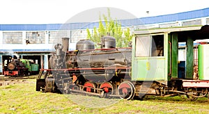 steam locomotives in depot, Kostolac, Serbia