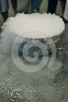 Steam of Nitrogen Created from Liquid Nitrogen Exposed to Ambient Temperatures