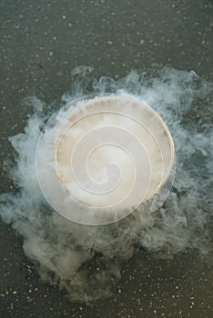 Steam of Nitrogen Created from Liquid Nitrogen Exposed to Ambient Temperatures