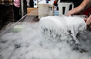 Steam of Nitrogen Created from Liquid Nitrogen Exposed to Ambient Temperatures