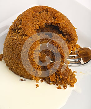 Steam Pudding with toffee filling