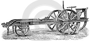 Steam reversible cultivator by John Fowler. photo