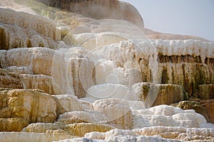 Steam Rises from a Colorful Thermal Terrace