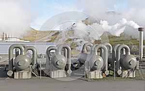 Steam Separators at a Geothermal Energy Plant