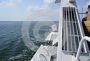 Steam ship pipes close up