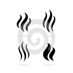 Steam smoke vector icon