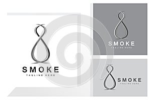 Steam Steam Logo Vector Hot Evaporating Aroma. Smell Line Illustration, Cooking Steam Icon, Steam Train, Baking, Smoking