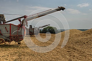 Steam Threshers and Piles of Straw