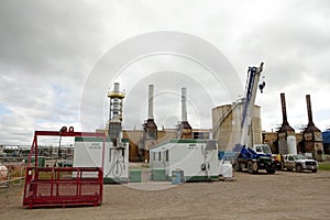 Steam towers, Alberta