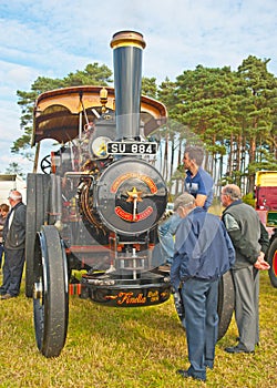 Steam Traction Engine at Roseisle vintage rally