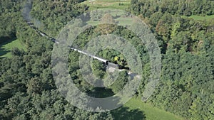 Steam Train Aerial View