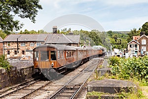 A Steam Train Arrives in Grosmont Station