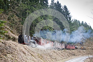 Steam train, Ciernohronska Railway, Slovakia