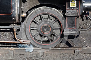 A Steam Train Leading Wheel