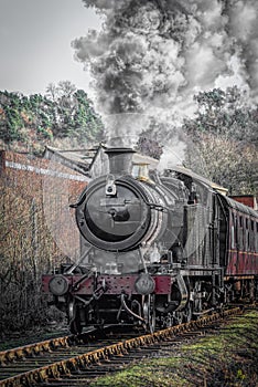 Steam train locomotive