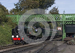 Steam train at The Mid Hants Railway