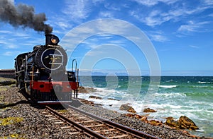 Steam Train By The Ocean