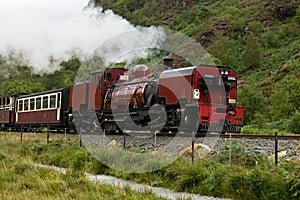 Steam train in Snowdonia, Wales