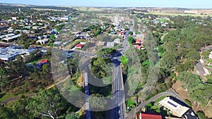 Steam Train through township Strathalbyn