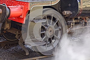 Steam Train Wheel at goathland, yorkshire, england