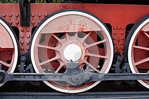 Steam train wheels