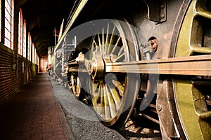 Steam train wheels