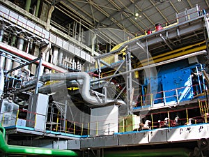 Steam turbine machinery, pipes, tubes, power plant