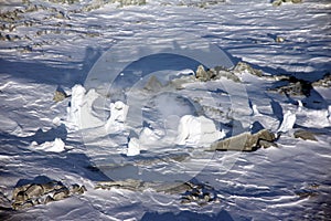 Steam vents on the summit of Mount Erebus, Antarctica