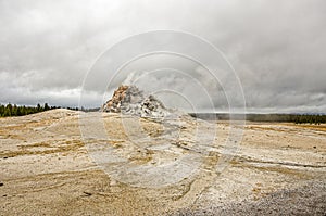 Steam from White Dome Geyser