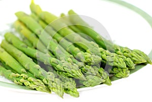 Steamed asparagus