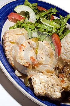 Steamed cavalli kingfish caribbean style photo