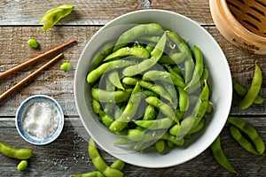 Steamed Edamame with Sea Salt photo