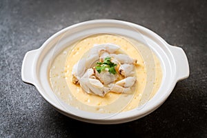 steamed egg with crab photo