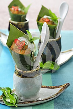 Steamed fish with curry paste