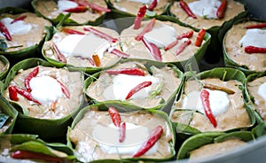 Steamed fish with curry paste