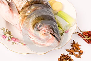 Steamed Fish Head ,Chinese food