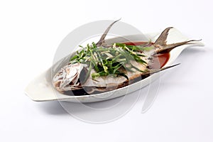 Steamed fish with soy sauce