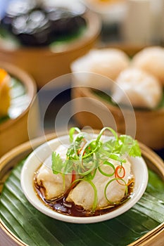 Steamed fish in soy sauce