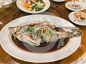 Steamed Garoupa With Soy Sauce photo