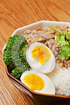 Steamed meat and egg