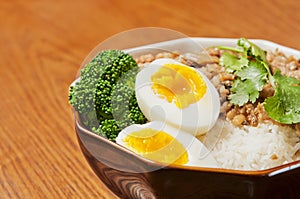 Steamed meat and egg