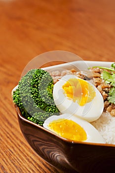 Steamed meat and egg