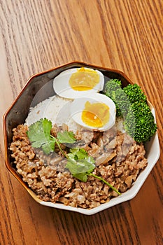 Steamed meat and egg