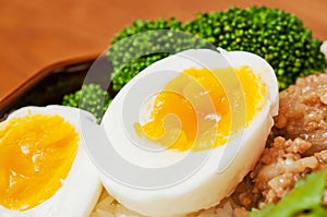 Steamed meat and egg